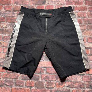 VTG Fox Racing Inc Y2K Junior Size 9 Shorts Moto Bicycle Black W/ Stripe